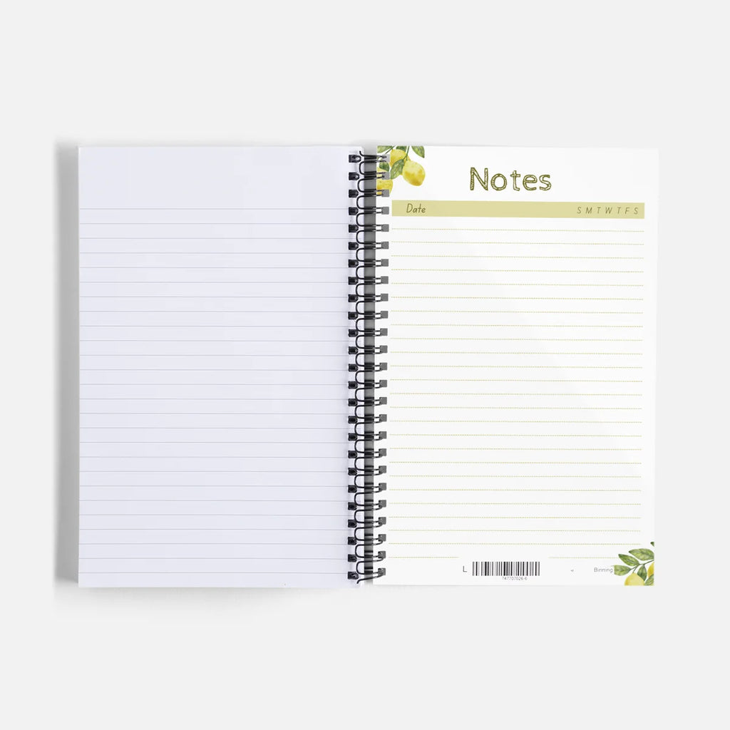 Green Plaid Spiral Bound Notebook A5
