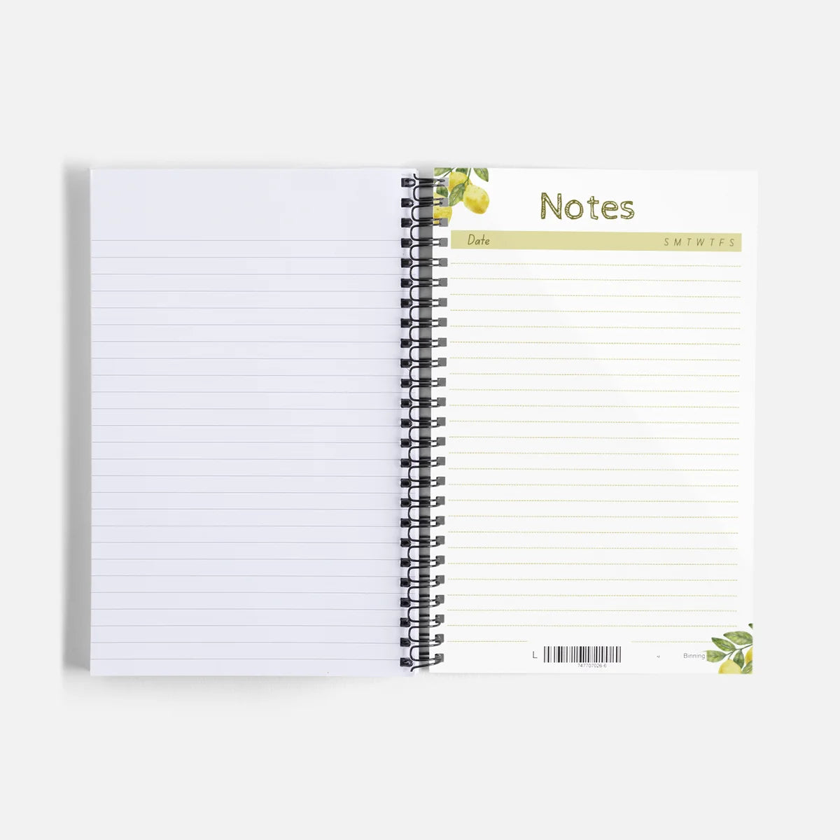 Green Plaid Spiral Bound Notebook A5