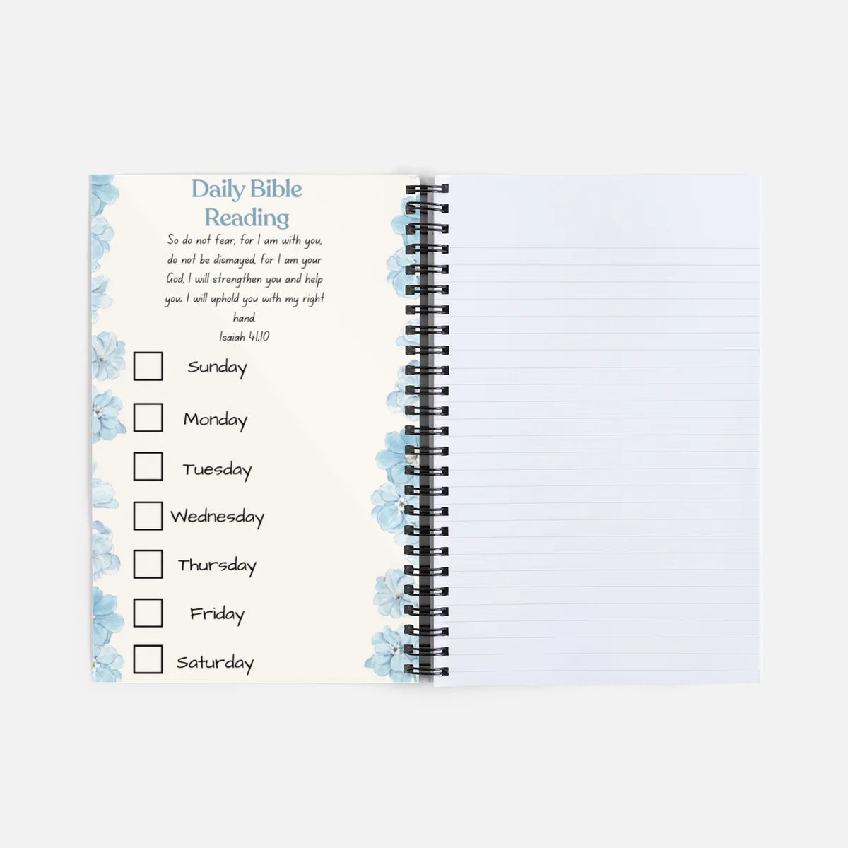 Green Plaid Spiral Bound Notebook A5
