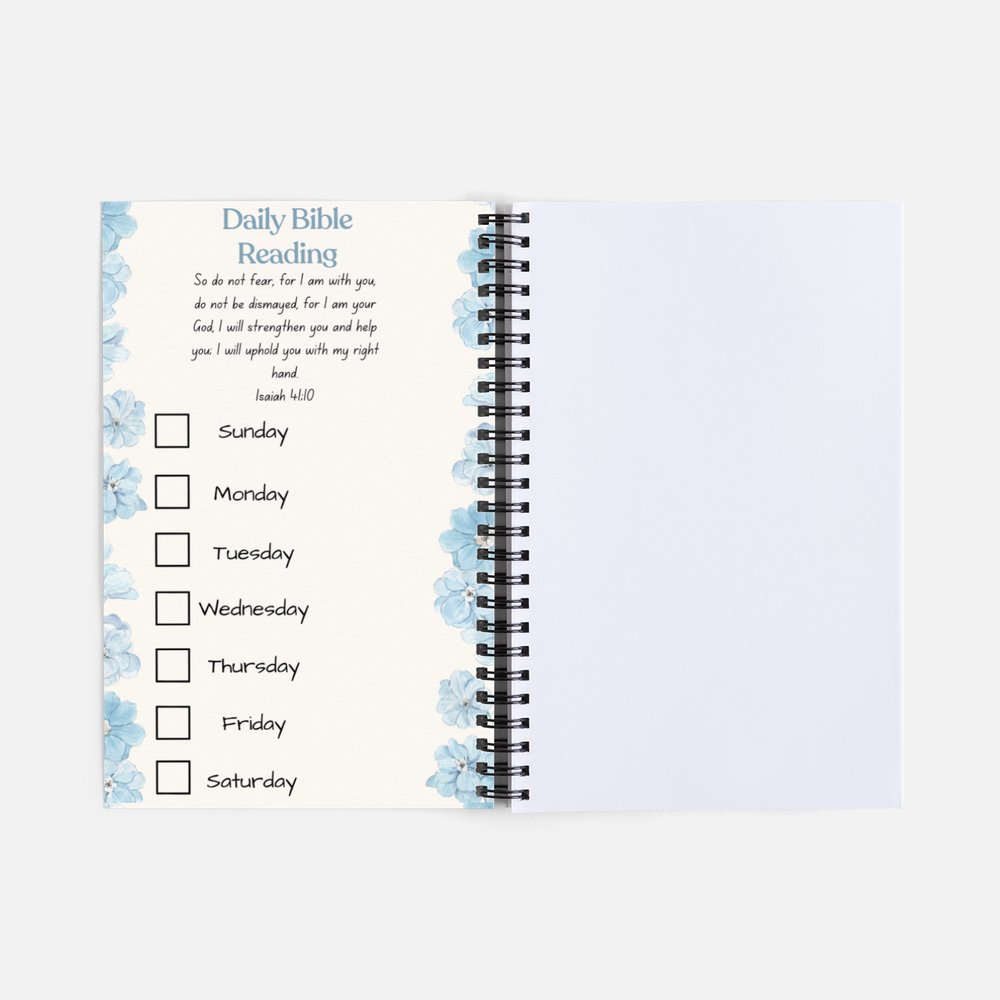 Pastel Pink Plaid Spiral Bound Notebook