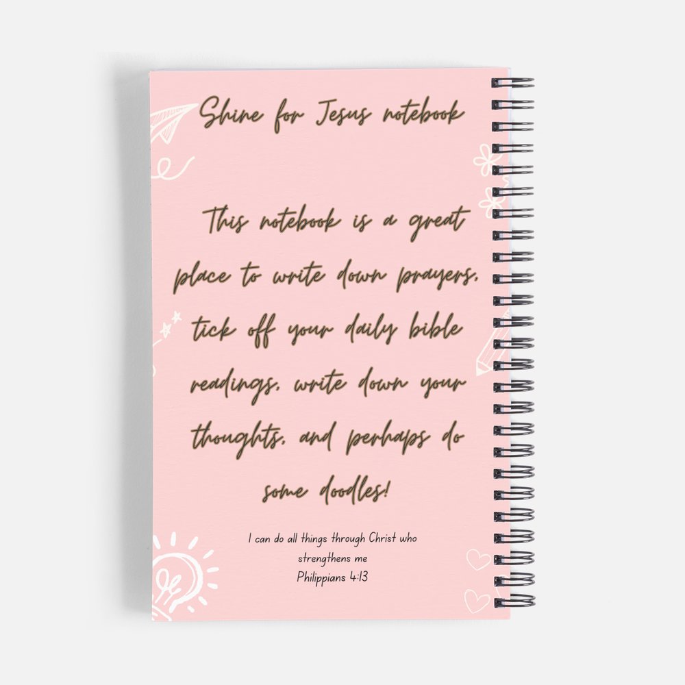 Pastel Pink Plaid Spiral Bound Notebook