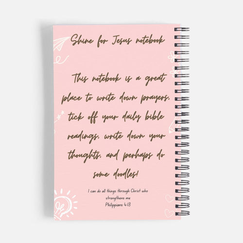 Pastel Pink Plaid Spiral Bound Notebook