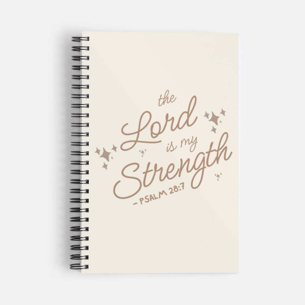 Psalm 28:7 The Lord is My Strength - Lined Notebook