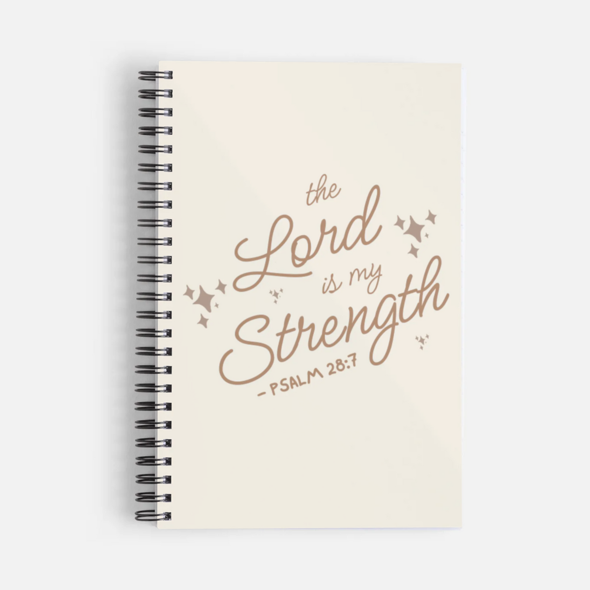 Psalm 28:7 The Lord is My Strength - Lined Notebook